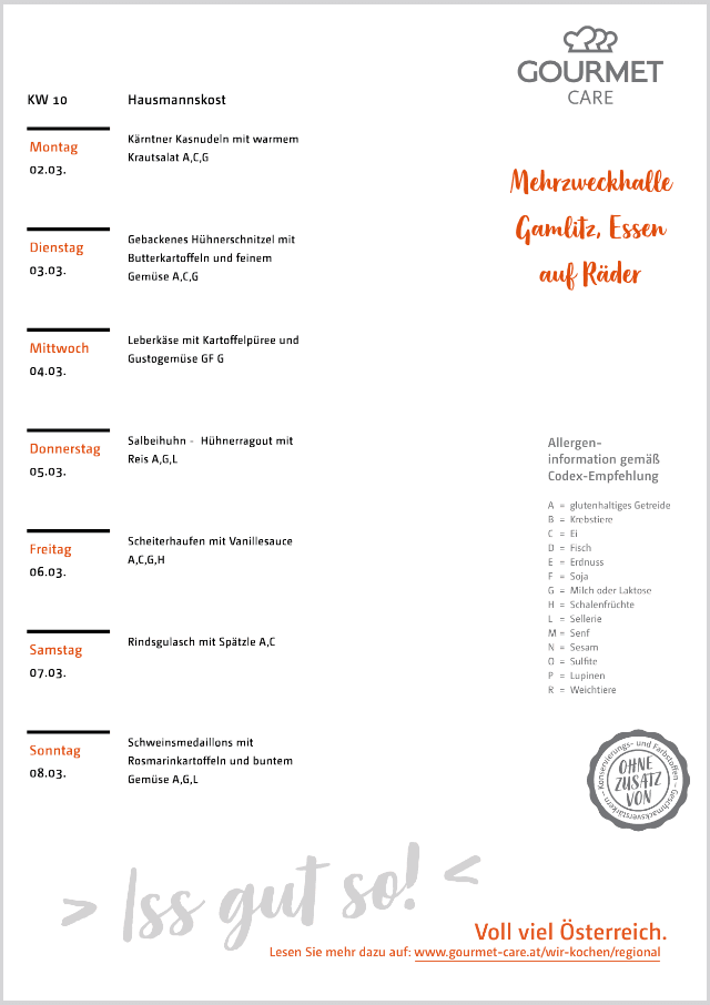 KW 10 📅 Wochenplan 📅 "Essen auf Räder"🚚