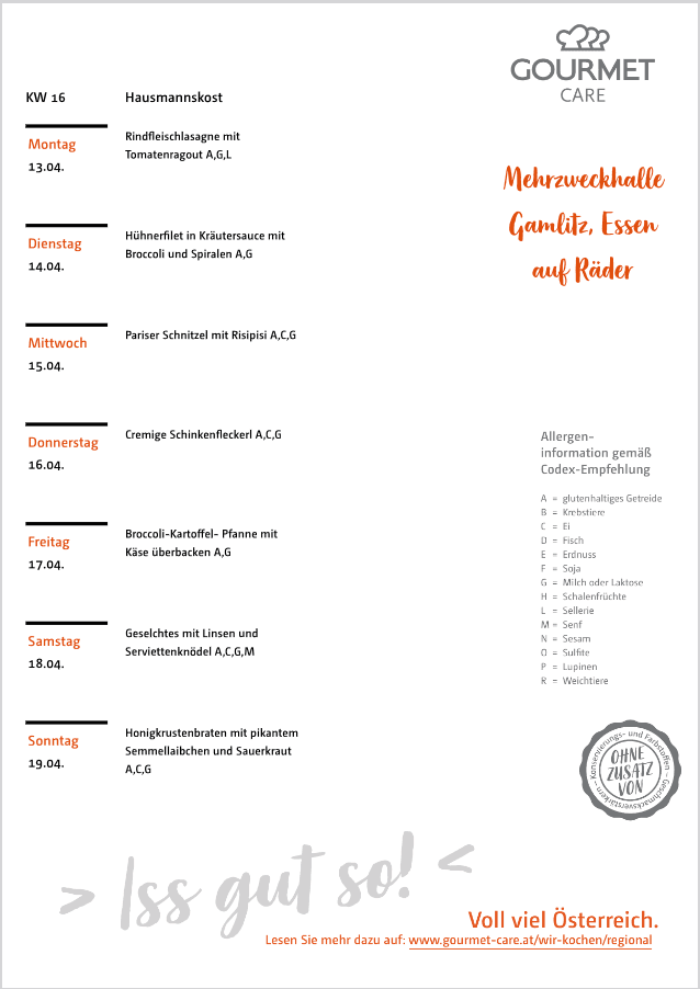 Gamlitz: KW 16 📅 Wochenplan 📅 "Essen auf Räder"🚚